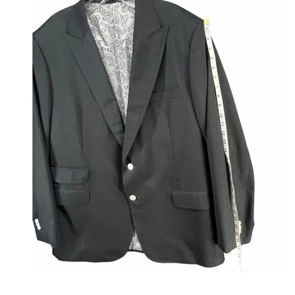 Elevee Bespoke Scabal Wool Sport Coat Jacket Approx 44R Surgeon Cuffs Peak Lapel - Picture 12 of 16